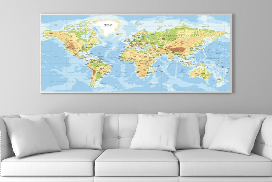 Verdenskort som akustikbillede